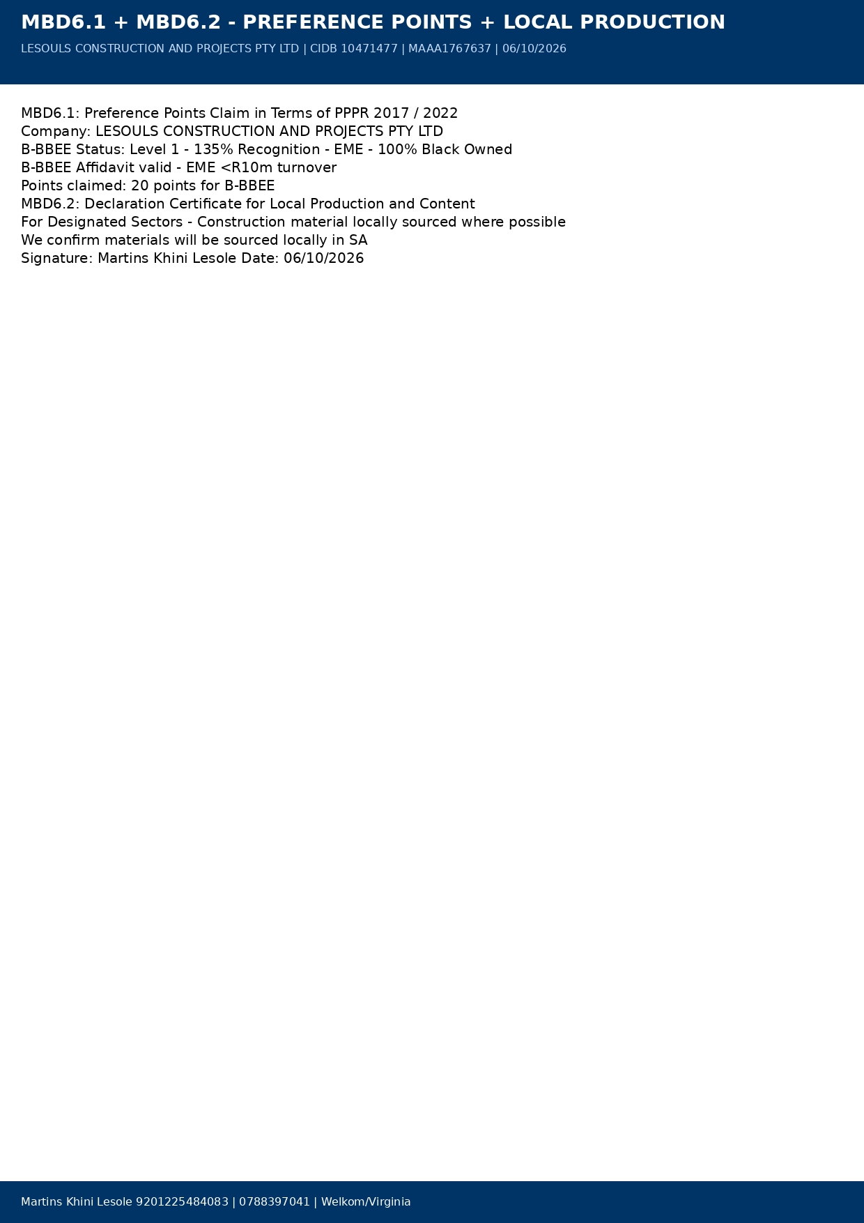 MBD Documents