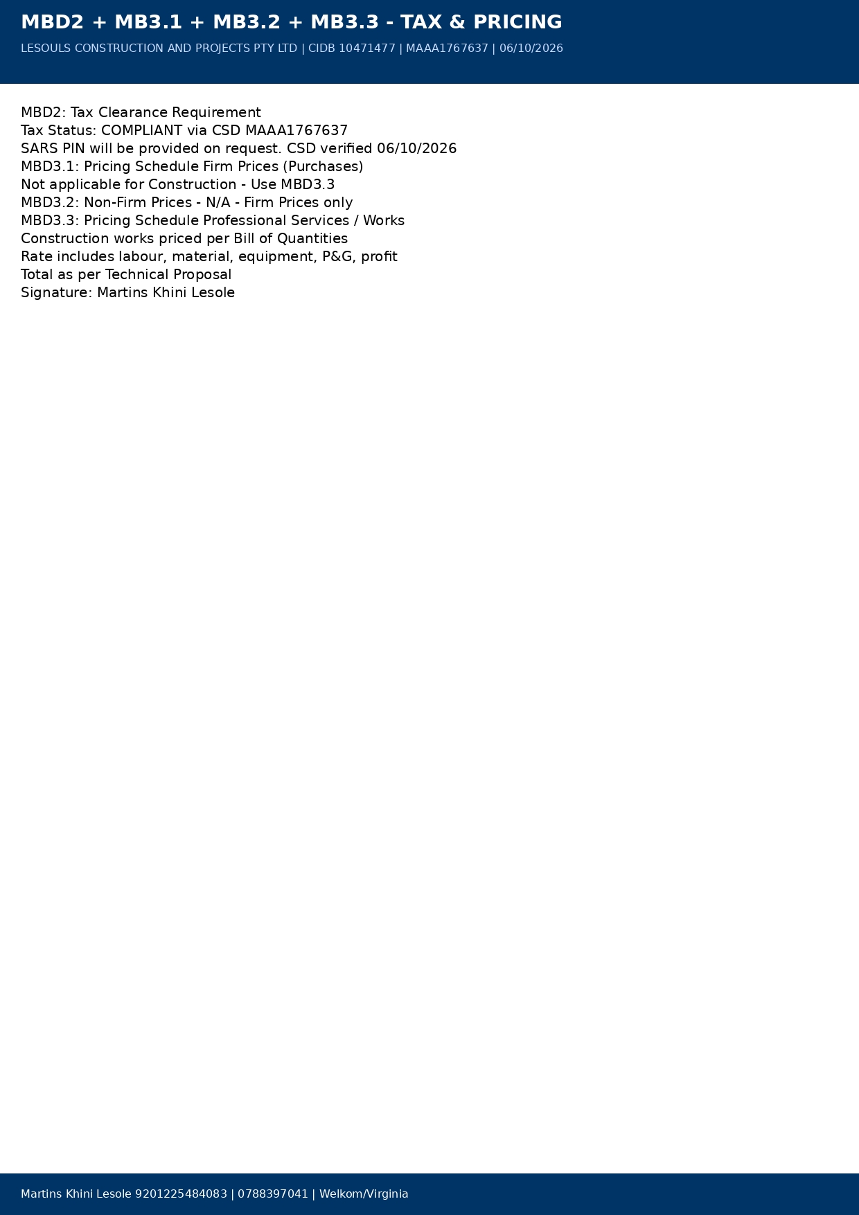 MBD Documents