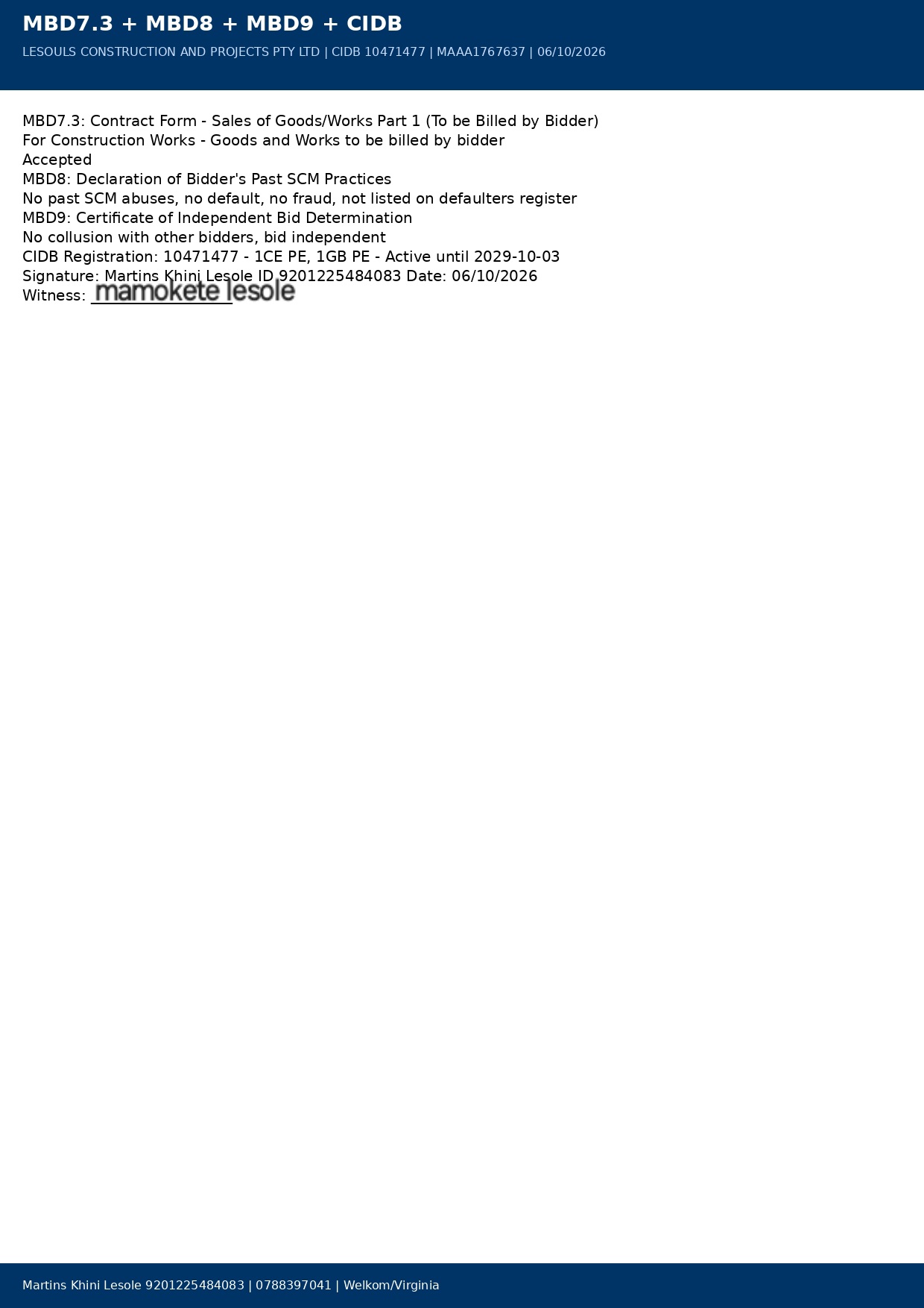MBD Documents