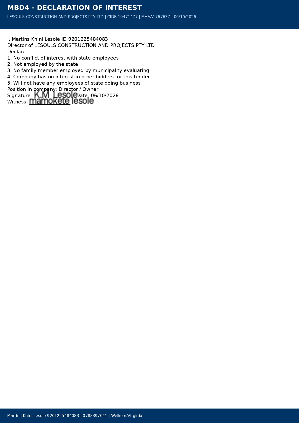 MBD Documents